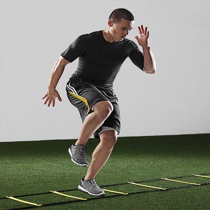 Adjustable-Speed Football Training Agility Ladder With Rope Steps